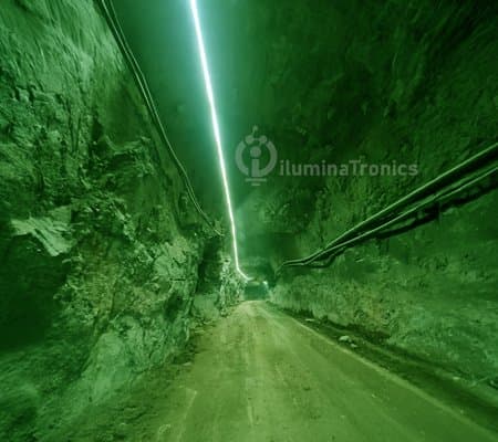 Green waterproof LED strip for tunnel route marking and safety